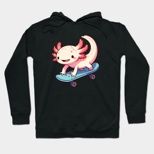 cute axolotl skateboard Hoodie